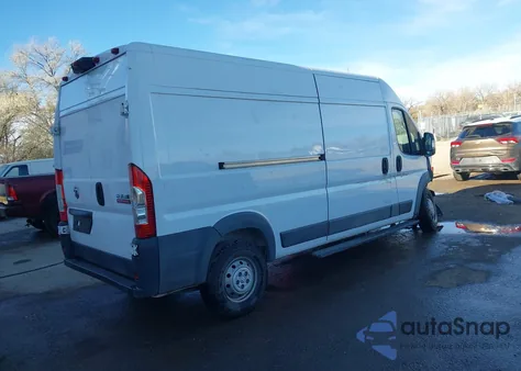 2018 Ram Promaster 2500 High Roof 159 Wb z USA, uszkodzony, nr VIN 3C6TRVDG9JE148610